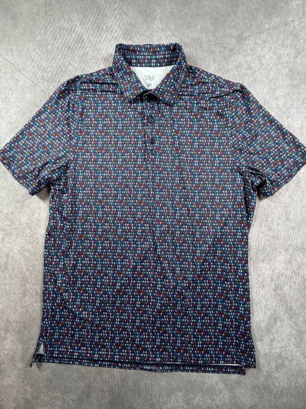 1764 Signature Mens Large Golf Polo Navy Cocos Party Performance Stretch